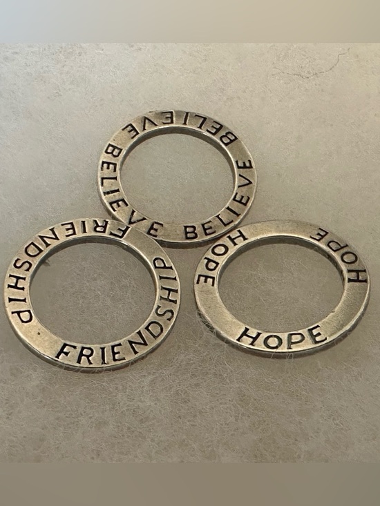 Silpada Jewelry - Silpada Sterling Silver Hope, Believe and Friendship Circles